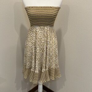 Moda International Tube Smocked Strapless Dress Medium